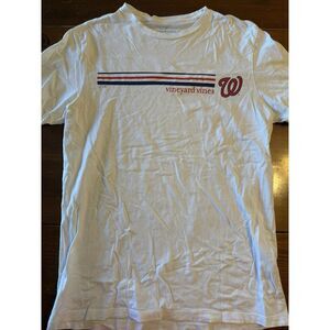 Vineyard Vines Washington Nationals Tee | White Short Sleeve Shirt | Size S